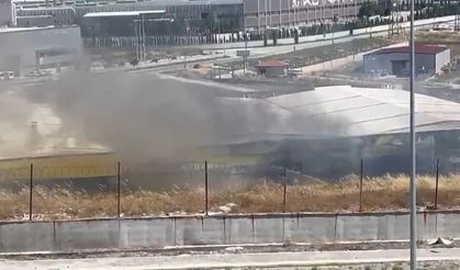 Kütahya 30 Ağustos OSB'de çömlek fabrikasında yangın paniği