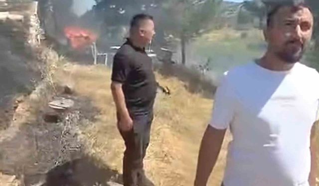 Emet'teki yangın kontrol altına alındı, ormana sıçraması önlendi