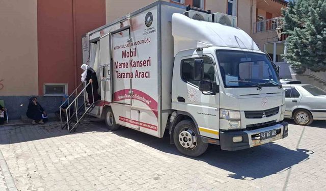 Hisarcık'ta meme kanseri için mobil tarama çalışmaları sürüyor