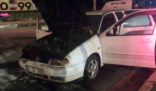 Kütahya'da araç yangını
