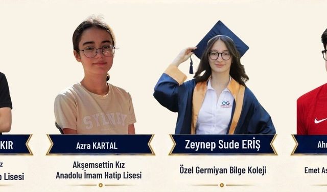 Kütahyalı 4 öğrenci 500 tam puanla LGS'de Türkiye birincisi oldu