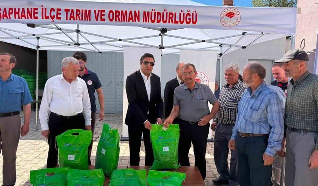 Şaphane'de kiraz ve vişne üreticilerine bordo bulamacı desteği