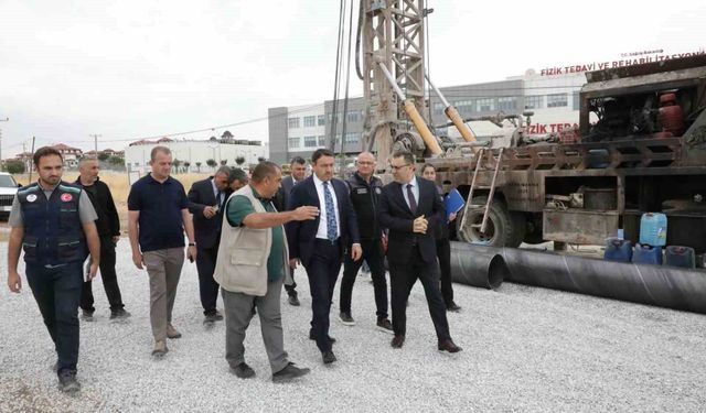 Yoncalı'da jeotermal üretim kuyusu için sondaj başladı