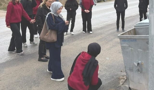 Hisarcık'ta öğrencilerden sokak hayvanlarına anlamlı destek