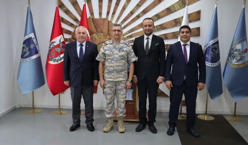 Kütahya belediye başkan yardımcılarından Tuğgeneral Mustafa Baş'a ziyaret