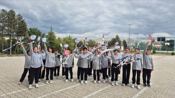 Hisarcık'ta 'Uçurtmalar Vurulmasın, Gökyüzü Çocuklara Kalsın' etkinliği